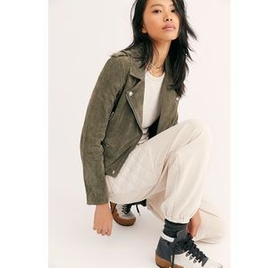 Sage Suede BLANKnyc Moto Jacket